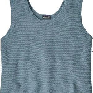 Patagonia Blue Sweater Knit Tank Top Vest Organic Cotton Medium Women